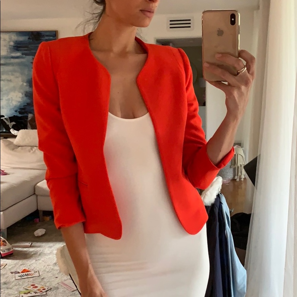 Hot red/orange blazer S